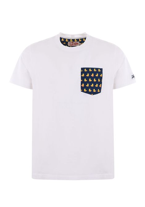 T-shirt Mc2 Saint Barth uomo Blanche ducky bianca taschino MC2 SAINT BARTH | T-shirt | BLACHE03099H61